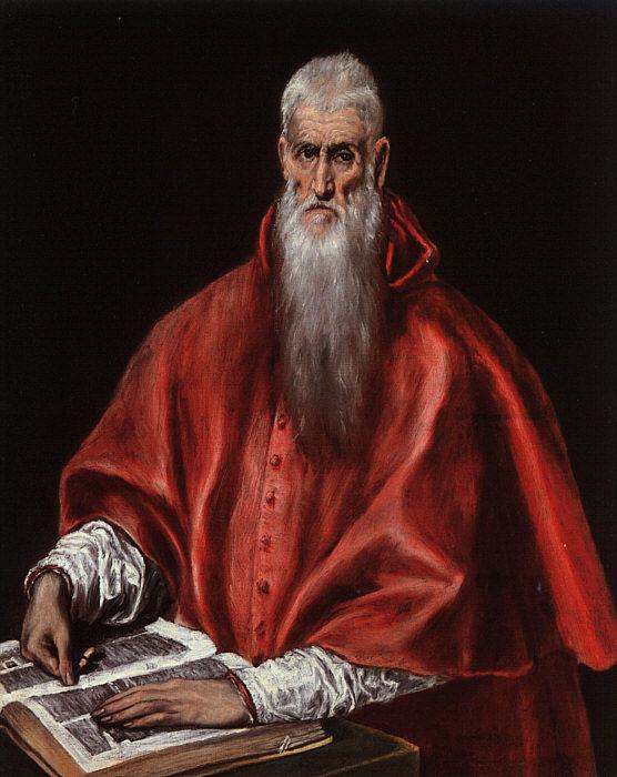 El Greco Saint Jerome as a Cardinal oil painting image